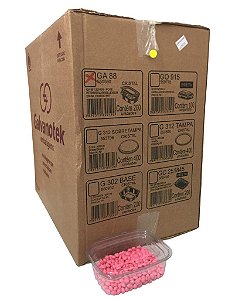 Pote Retangular Tampa Articulada Ga88 250ml Mondongo Caixa Com 200 Potes Galvanotek