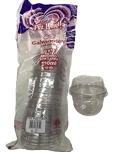 Pote Mousse Alta 110ml G670 Cristal Pet Kit Com 10 Conjuntos Galvanotek