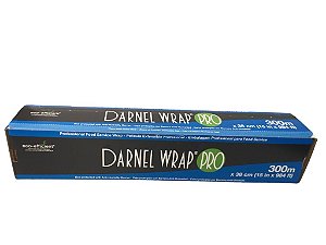 Rolo De Filme Pvc Wrap 28cmx300metros Caixa Com Serra Deslizante Darnel