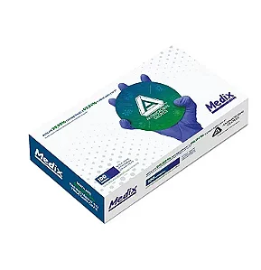 Luva Nitrilica Sem Po Antimicrobiana Tam Gg 100unid Medix