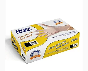 Luva Para Procedimento Vinil Sem Po Tamanho G Caixa Com 100luvas Medix