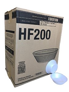 Pote Termico Redondo Hf200 200ml Sem Tampa Caixa Com 400unidades Fibraform