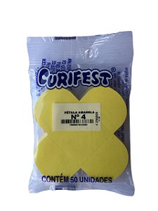Forma Petala N4 Amarelo Pacote Com 50 Unidades Curifest