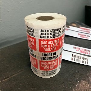 Lacre De Segurança Para Delivery 100x35mm Rolo Com 500unid