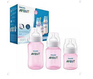 Kit 3 Mamadeiras ANTI-COLIC Clássica Philips AVENT SCD809/42