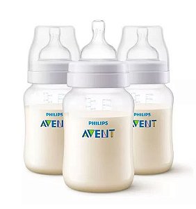 Kit 3 Mamadeiras ANTI-COLIC Classica Philips AVENT SCF813/37