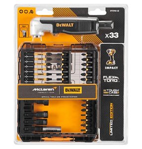 Kit Bits c/ Adaptador Angular McLaren 33pc - DT70782-QZ - DEWALT