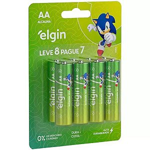 Pilha Alcalina AA Pct Promo 8 Pçs - ELGIN - ELE000000082343