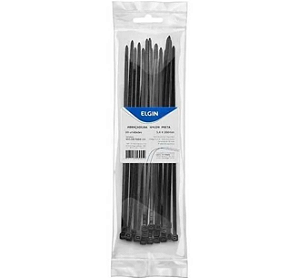 Abraçadeira Nylon PA66 MED Preta UV 3.6X200 P20 - ELGIN - 46AP36200020