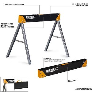 CAVALETE METALICO PROFISSIONAL P/ 500KG DE CARGA TOUGHBUILT