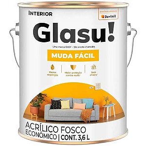 TINTA PAREDE (A) ECONO. GLASU MUDA FACIL BRANCO 03,6L GL SUVINIL