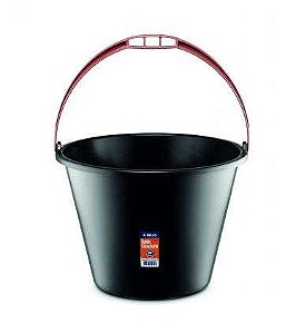 BALDE PLASTICO EXTRA FORTE PRETO ATLAS