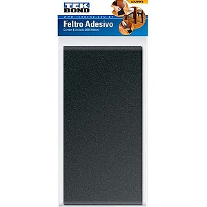 FELTRO RETANG 200X100 PRETO CART C/1 UN TEKBOND