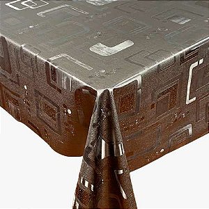 TOALHA MESA METALIZADA MARROM MOD6135D 13,7M X METRO PLASTCO