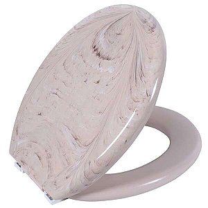 ASSENTO ALMOFADADO OVAL MARMORIZADO BEGE ASTRA TPKM*BG-MM
