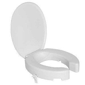 ASSENTO RIGIDO OVAL ELEVADO BRANCO TRAVA 7CM C/TAMPA ASTRA TAE7T/T*BR1