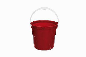 BALDE PLASTICO 8 LITROS VERMLHO BORDO ASTRA