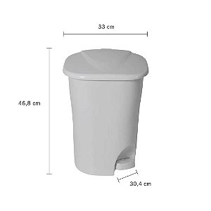 LIXEIRA ECOLÓGICA COM PEDAL 25L ASTRA BRANCO LP2