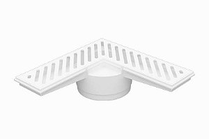 RALO CANTO SAIDA 100MM GRELHA BRANCA ASTRA