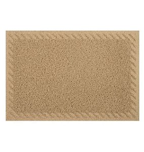 TAPETE CAPACHO VINIL LIGHT BEGE 40CM X 60CM REBAIXO ELITE KAPAZI