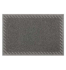 TAPETE CAPACHO VINIL LIGHT CINZA 40CM X 60CM REBAIXO ELITE KAPAZI