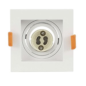 SPOT EMBUTIR RECUADO MR11 BRANCO C/SOQ GU10 7,5X7,6X4,1CM GAYA 8246