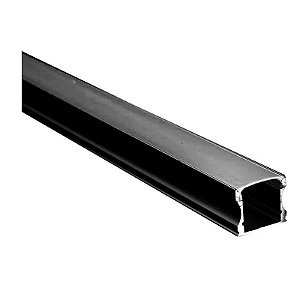 PERFIL LED SOBREPOR 3 METROS 17,6 X 14,5 MM PRETO POP