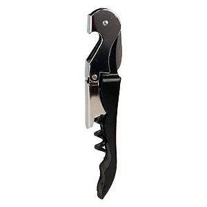 SACA ROLHA DE INOX 12CM MULTIUSO PRETO
