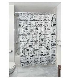 CORTINA BOX 180X180X0,04 BOLINHAS B&W EVA