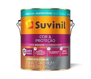 ESMALTE AGUA COR E PROTECAO FOSCO 3,6 PRETO SUVINIL