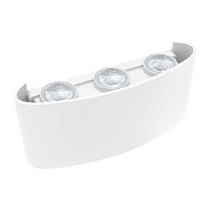 ARANDELA LENTILLE TROIS SOBREPOR BRANCO LED 6W 3000K AUTOVOLT IP65 LUMANTI