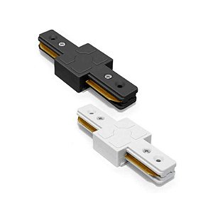 CONECTOR TIPO I TRILHO ELETRIFICADO PRETO LUMANTI