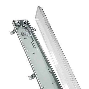 LUMINARIA HERMETICA BLINDADA PARA LAMPADA TUBULAR LED 120CM  OUROLUX