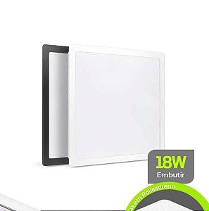 PLAFON LED BACKSTAGE EMBUTIR 18W BIV 3000K QUADRADO LUMANTI 220X220X24 1620LM