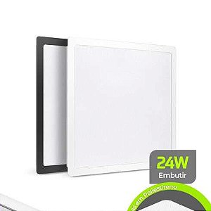 PLAFON LED BACKSTAGE EMBUTIR 24W BIV 6500K QUADRAD LUMANTI 290X290X24 2160LM