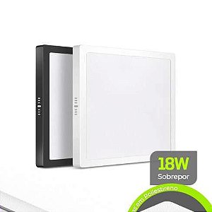 PLAFON LED BACKSTAGE SOBREPOR 18W BIV 3000K QUADRAD LUMANTI 210X210X27 1620LM