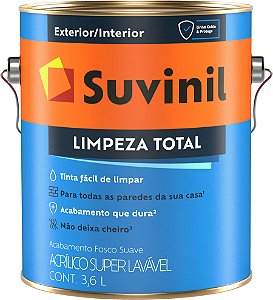 TINTA LIMPEZA TOTAL FOSCO BRANCO GL 3,6L SUVINIL