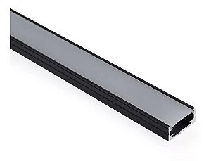 PERFIL LED SOBREPOR 3 METROS 17 X 7MM PRETO FOSCO