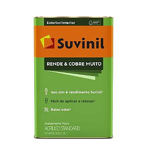 TINTA PAREDE (B) STAND. RENDE COBRE MUITO BRANCO FOSCO 18,0L LT SUVINIL