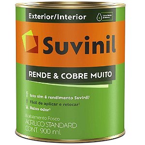TINTA PAREDE (B) STAND. RENDE COBRE MUITO BRANCO FOSCO 00,9L 1/4 SUVINIL