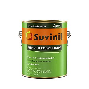 TINTA PAREDE (B) STAND. RENDE COBRE MUITO BRANCO FOSCO 03,6L GL SUVINIL
