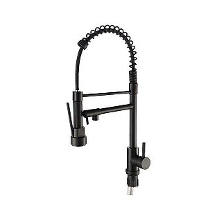 TORNEIRA COZ MESA MONOCOMANDO GOURMET FLEX C/DUCHA PRETO TELCA QSC-D6005