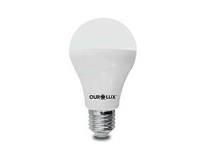 Lampada LED bulbo 9W Cor branca (6500K) Ourolux