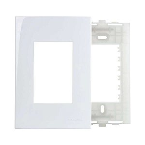PLACA SLEEK 4X2 3 POSTOS HORIZ BRANCO MARGIRIUS