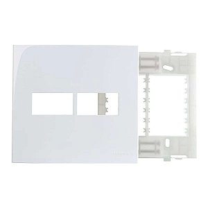 PLACA SLEEK 4X4 2 POSTOS HORIZ BRANCO MARGIRIUS