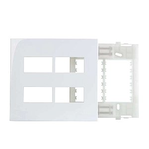 PLACA SLEEK 4X4 4 POSTOS HORIZ SEP BRANCO MARGIRIUS