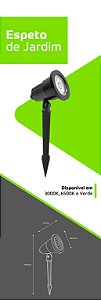 ESPETO LED 06W JARDIM 3000K PRETO BIV EG36