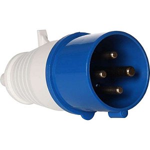 PLUGUE MACHO 3P+T MARGIRIUS 250V 16A AZUL