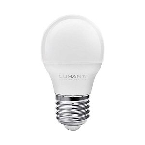 LAMPADA BOLINHA LEITOSA G45 LED 4W 7200K E27 AUTOVOLT 400 LUMENS LUMANTI LLBO704A