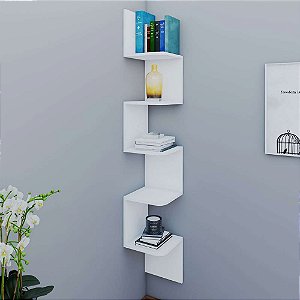 PRATELEIRA KIT CANTO ZIGZAG 158X25CM BRANCO MULTIVISAO